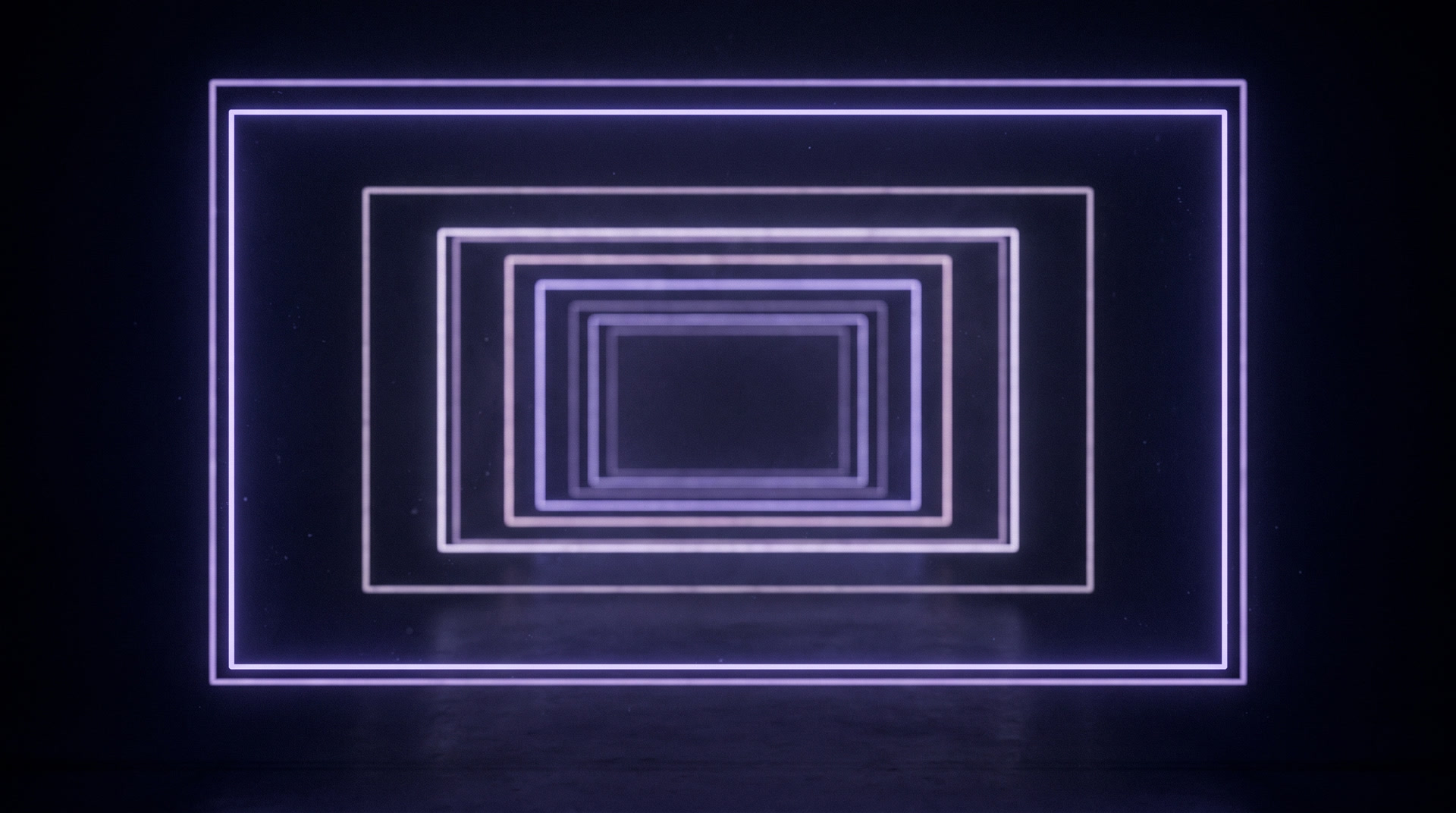 Nested rectangular frames receding into depth