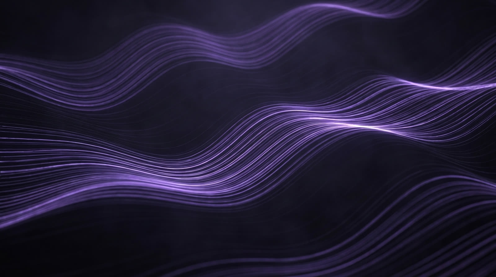 Bands of fine luminous traces rising and settling