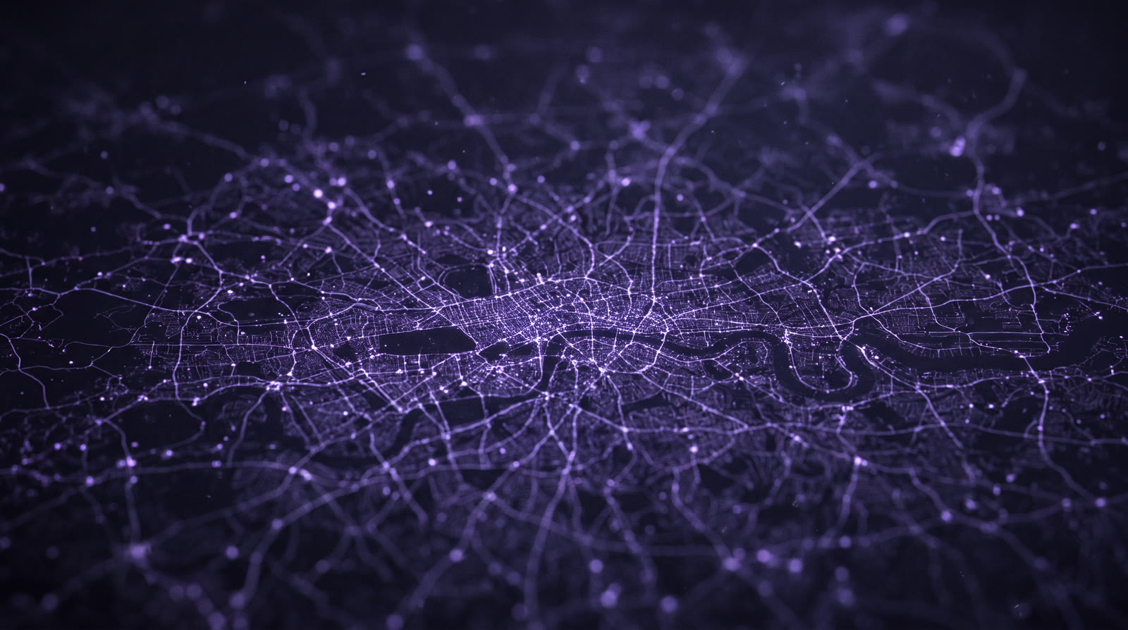 A dense mesh of points joined into one map